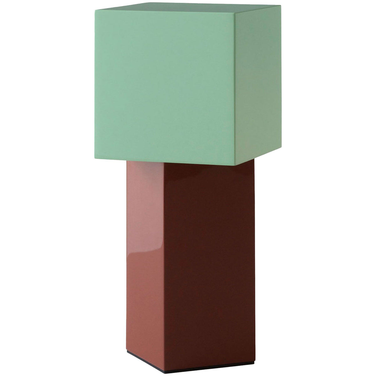 &Tradition Pivot ATD7 bærbar lampe i Rusty Mint med geometrisk skærm i pulverlakeret jern