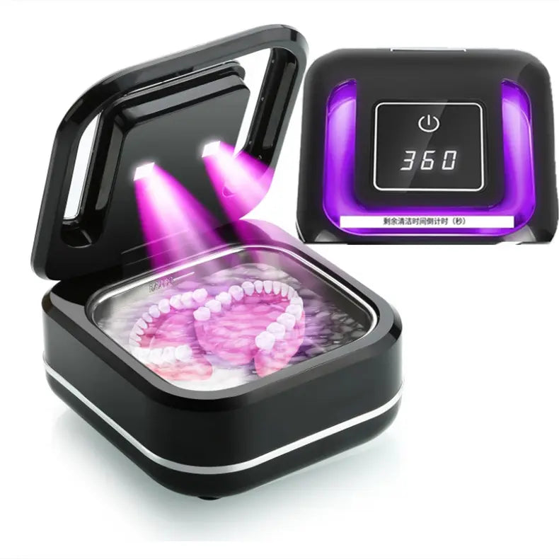 SkySkin SkyClean ultrasonic renseboks med UV-lys i sort