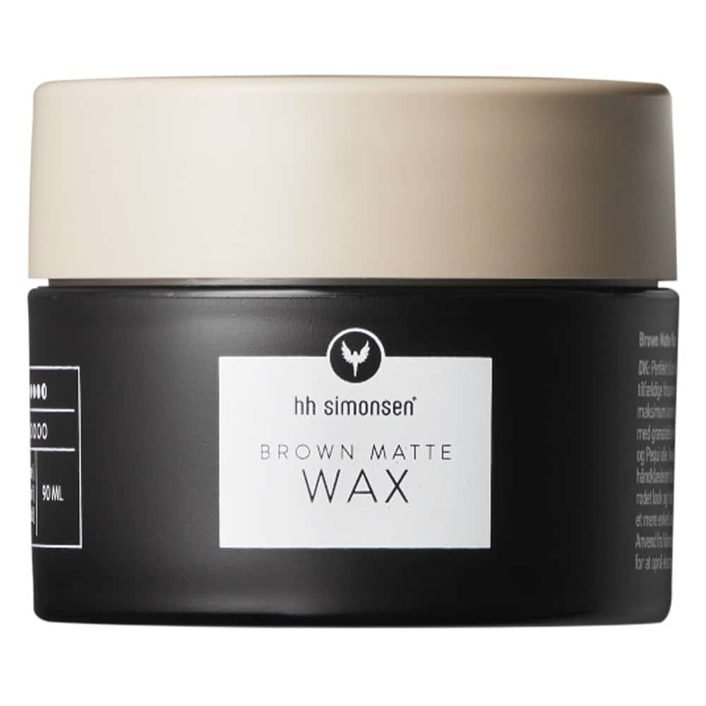 HH Simonsen Brown Matte Clay Wax lervoks i 90 ml-beholder