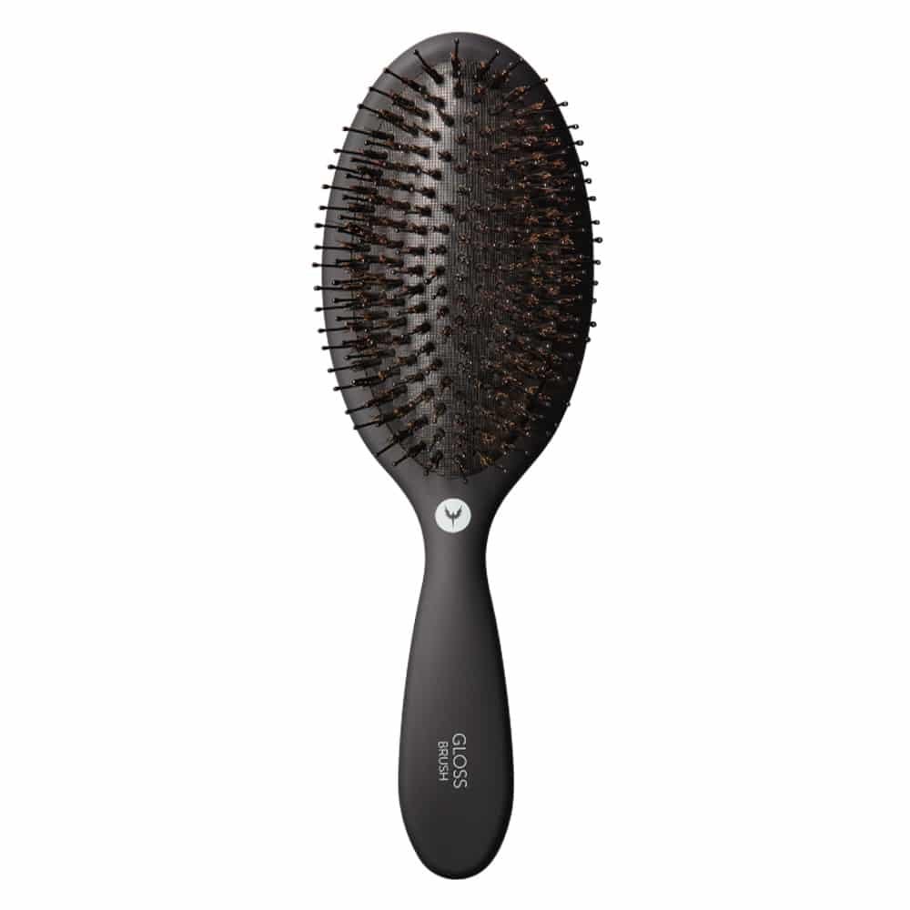 HH Simonsen Gloss Brush Black hårbørste med Smartflex-pigge og vildsvinehår
