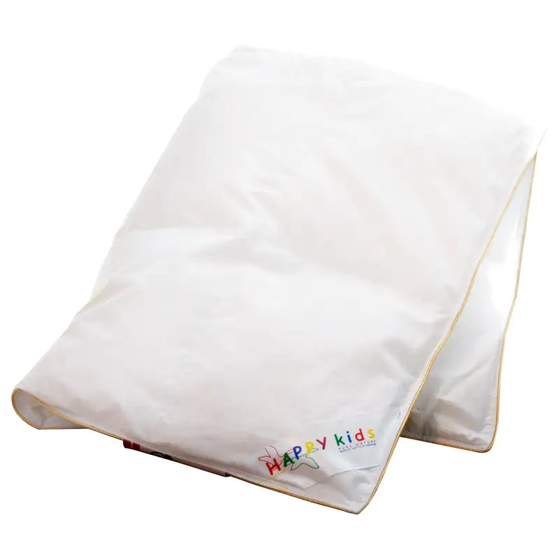 Happykids Gold juniordyne i bomuldssatin med guldkant, 100 x 140 cm