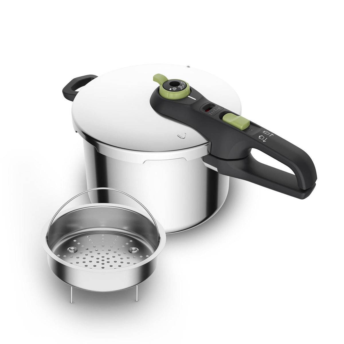Tefal Secure Trendy trykkoger på 6 liter med dampkurv