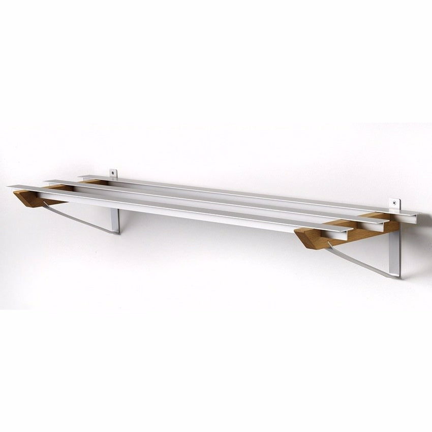 Milano skohylde fra Hoigaard i eg og aluminium, 98 cm bred
