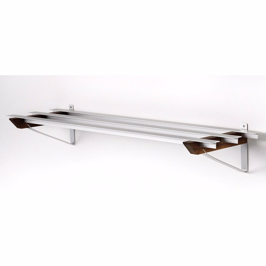 Hoigaard Milano skohylde 68 cm i massivt valnød og aluminium
