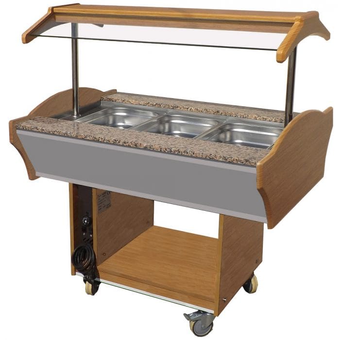 Combisteel varm buffet på 900 mm til 3 x 3/1 GN med varme retter