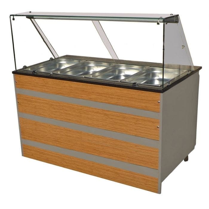 Combisteel varm buffet på 1400 mm til 4 x 4/1 GN i elegant format