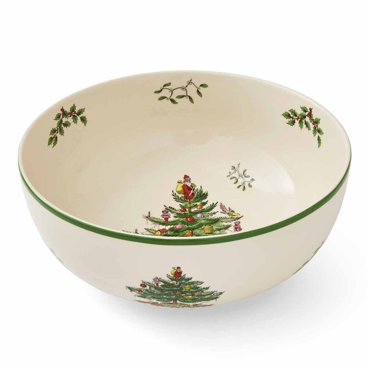 Spode Christmas Tree serveringsskål med juletræ, nisser, kugler og gaver