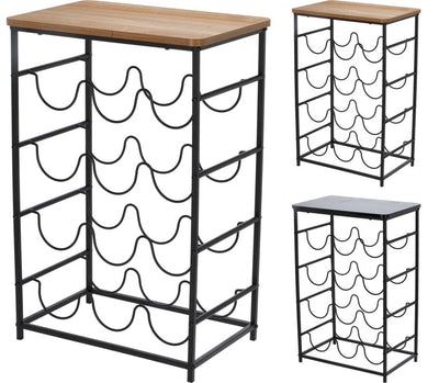 Se Vinreol 12 flasker, Sort, 40x26x60cm - Sort ✔ Kæmpe udvalg i  Bolig og Haven - Køb online på udsalg og tilbud lige nu ✔ Hurtig levering: 1 - 2 Hverdage samt billig fragt - Varenummer: BGH-50461550149962 og barcode / Ean:  på lager - Udsalg på Alle produkter (Lagerbeholdning er større end 1) Spar op til 66% - Over 1324 kendte brands på udsalg