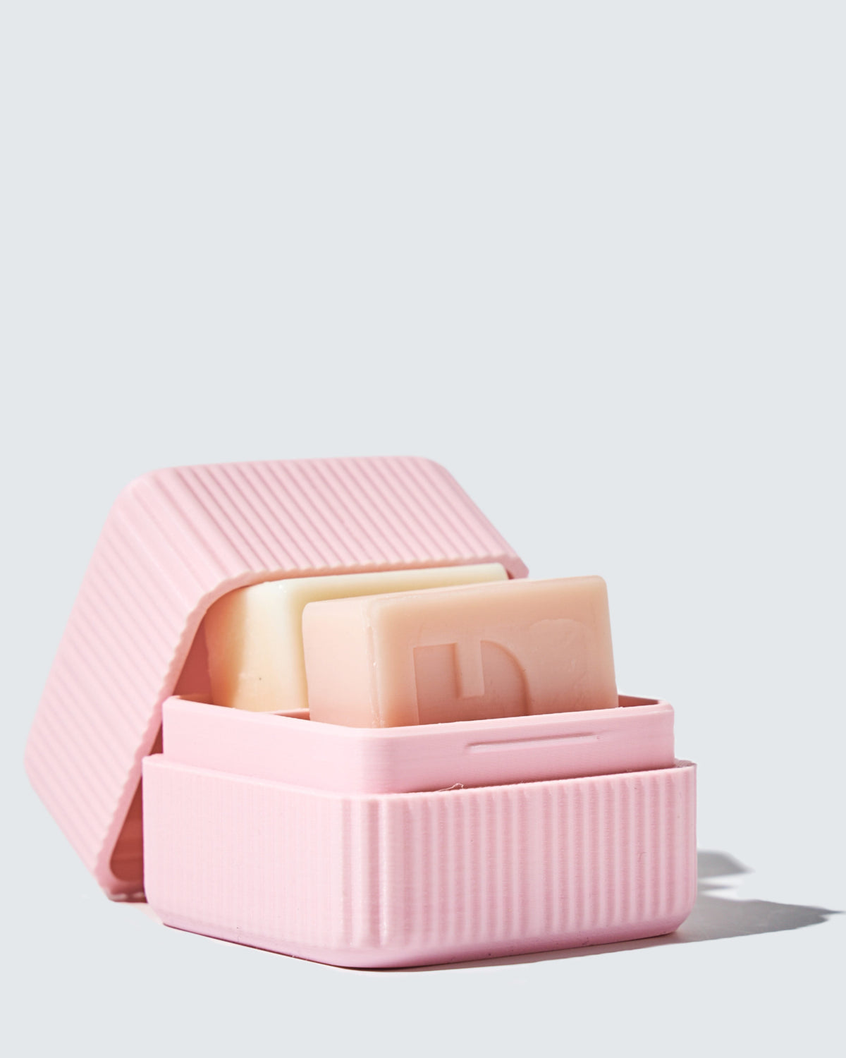 Pink Hairlust Hair Bars Case Double, sæbeholder til shampoo- og balsambars