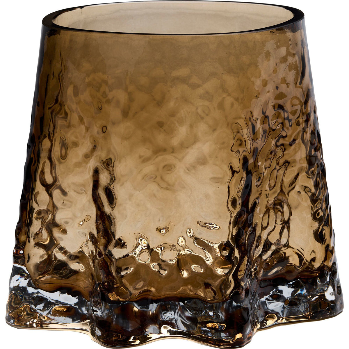 Gry fyrfadsstage large på 17 cm i farven cognac fra Cooee Design