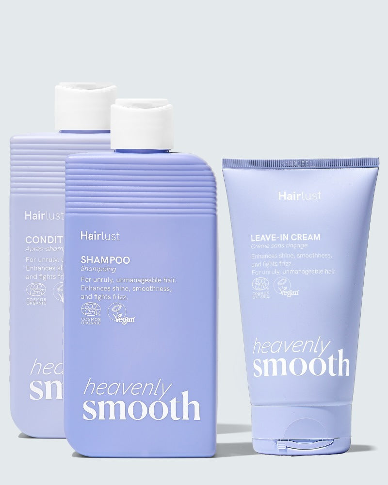 Hairlust Heavenly Smooth Bundle, sæt med shampoo, balsam og creme