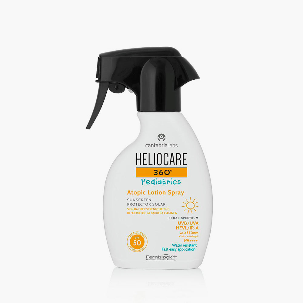 Heliocare 360 Pediatrics Atopic Lotion Spray SPF50, solspray til børns hud