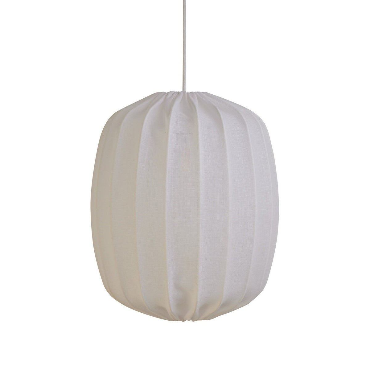 Hvid Watt&Veke Prisma loftslampe i hørstof, 35 cm
