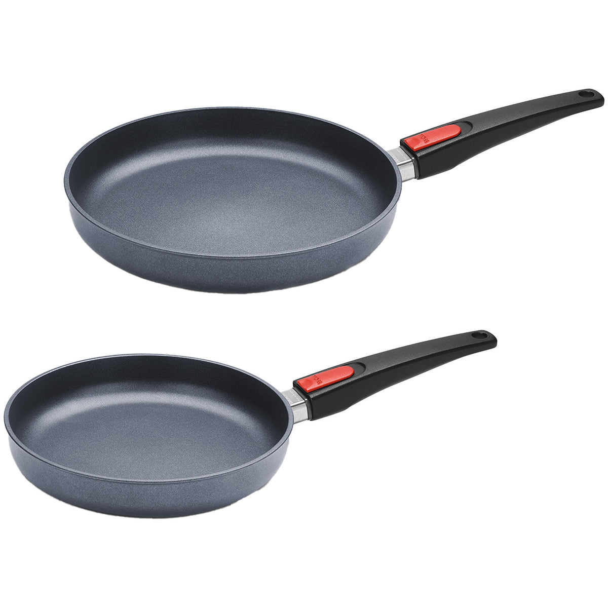 Woll Diamond Lite stegepandesæt med to stegepander på 24 og 28 cm til induktion