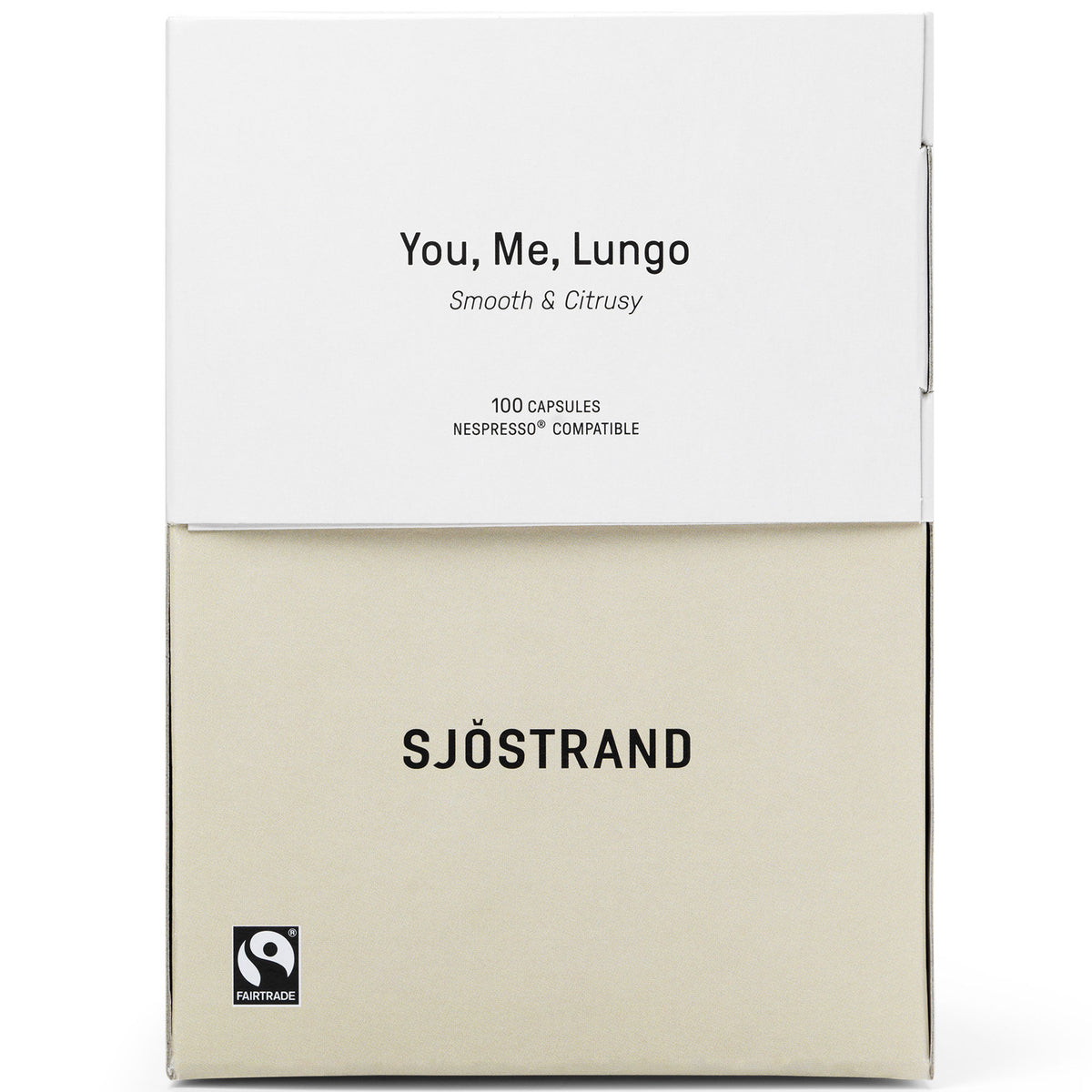 Pakke med 100 Sjöstrand You, me, Lungo kaffekapsler