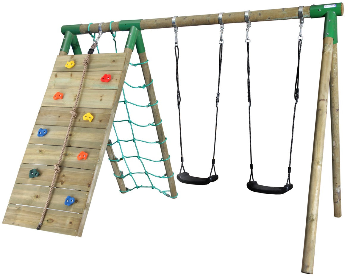Se Hörby Bruk Træ Active Climb Gyngestativ med klatrevæg+net ✔ Kæmpe udvalg i Hörby Bruk - Køb online på udsalg og tilbud lige nu ✔ Meget billig fragt og hurtig levering - Varenummer: MMAction-1744087 og 7318890040871 på lager - Udsalg på Gyngestativer (Træ og Metal) Spar stort – op til 59% - 2.739+ mærker samlet til lave priser