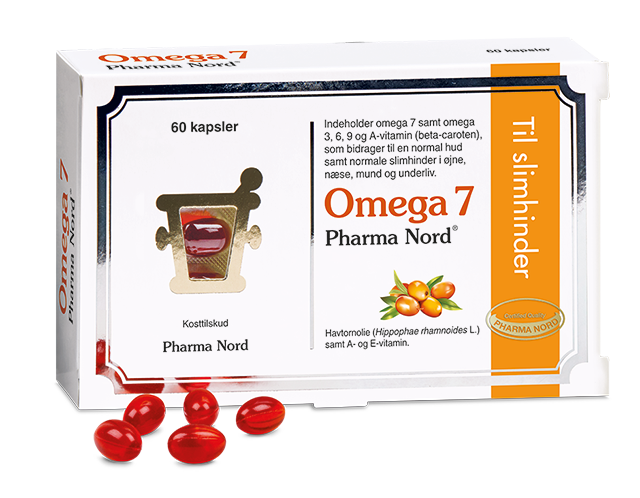 Pharma Nord Omega 7 havtornolie, pakning med 60 bløde kapsler