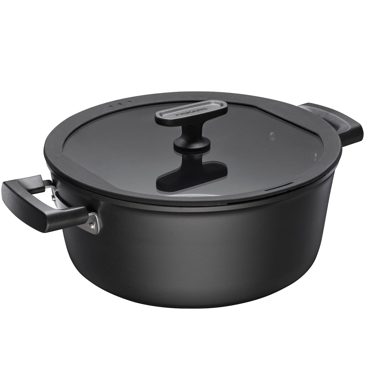 Fiskars Hard Face gryde på 5 liter med keramisk non-stick belægning