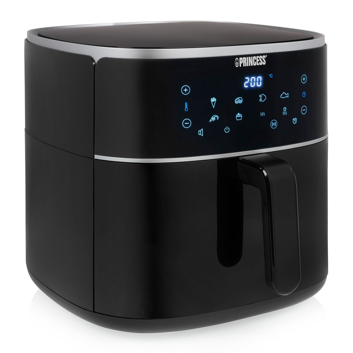 Princess digital varmluftsfrituregryde i sort, 8 liter