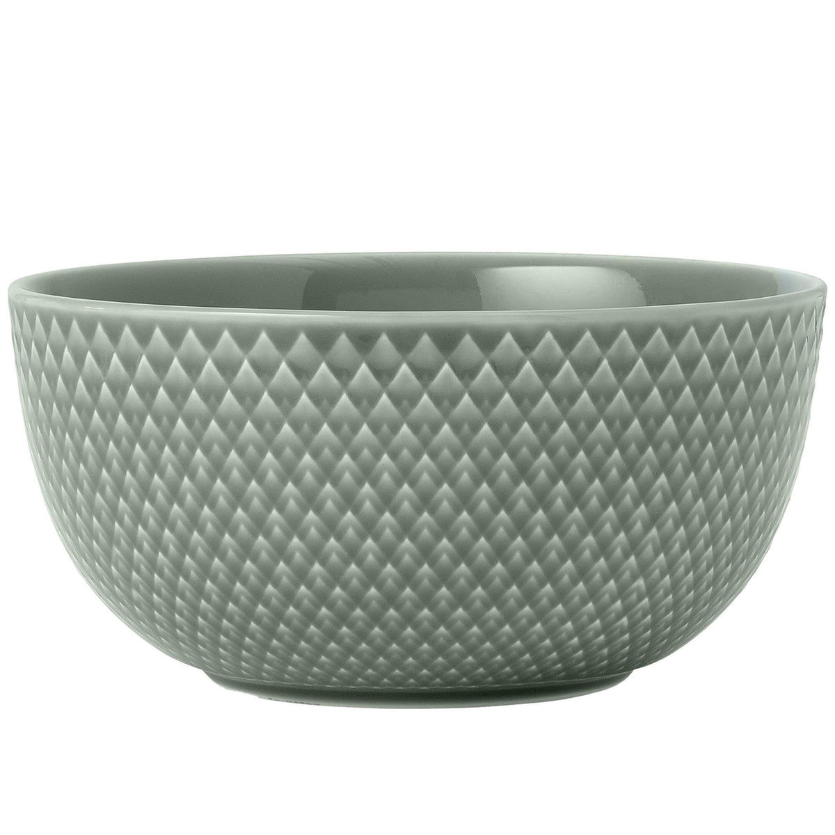 Rhombe Earth skål i moss fra Lyngby Porcelæn, 13 cm