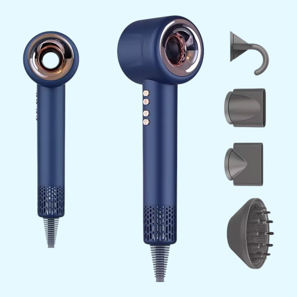 Blå Ionic Proff styling kit 2000 W hårtørrer, Home model