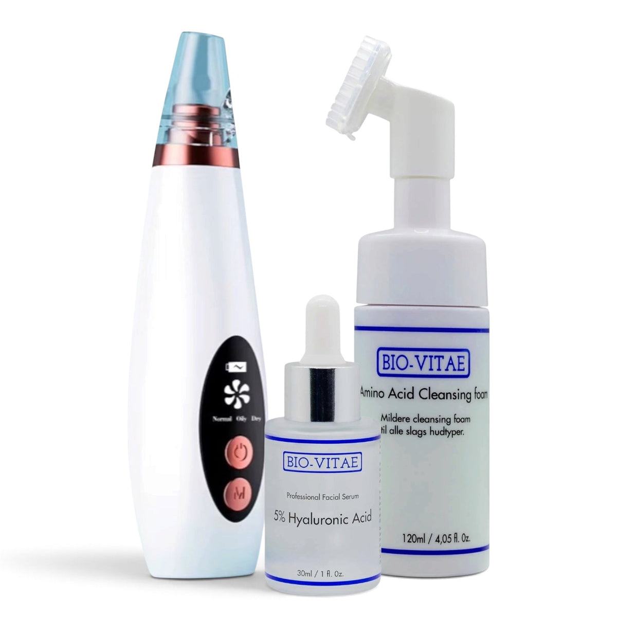Deep Pore Clean Kit fra SkySkin, 3-trins sæt til rens af huden og fugt