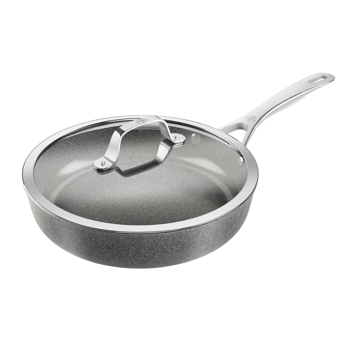 Ballarini Salina sauterpande i aluminium på 28 cm med glaslåg