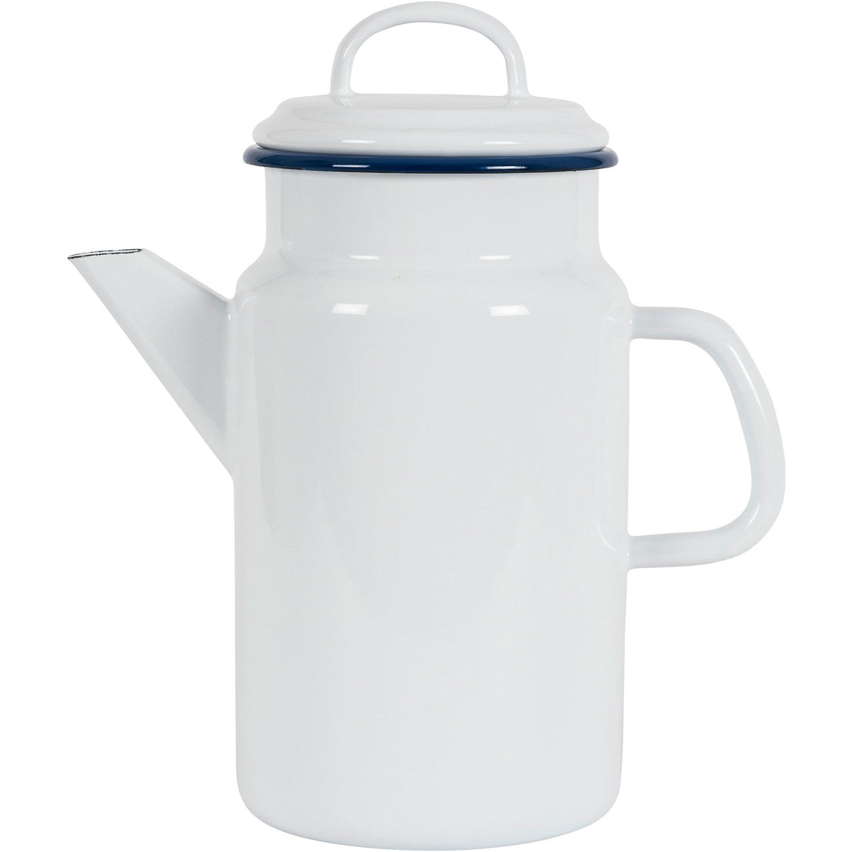 Hvid retro-inspireret tekande på 2 liter fra Kockums Jernverk