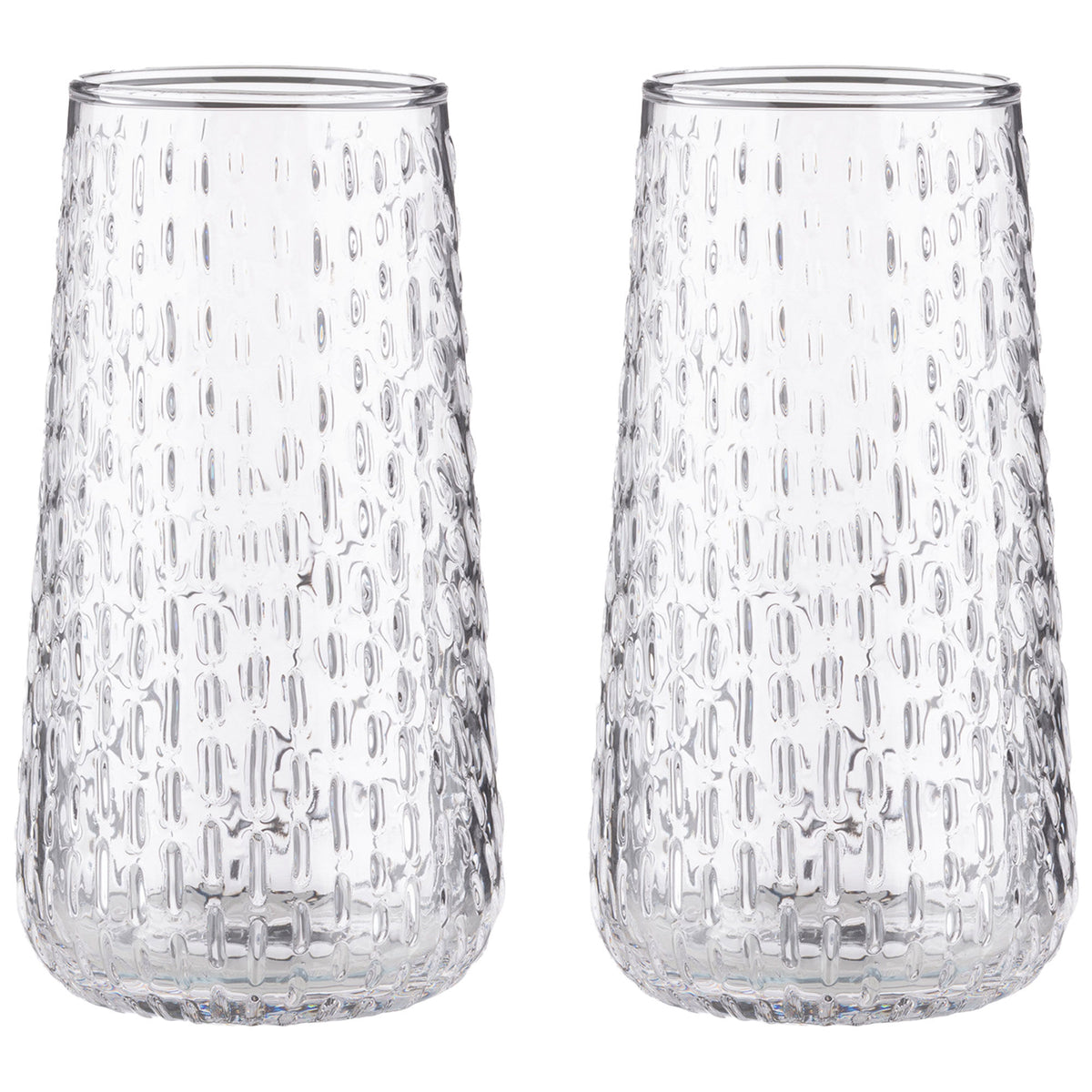 To Marimekko Syksy-glas i klart mundblæst glas