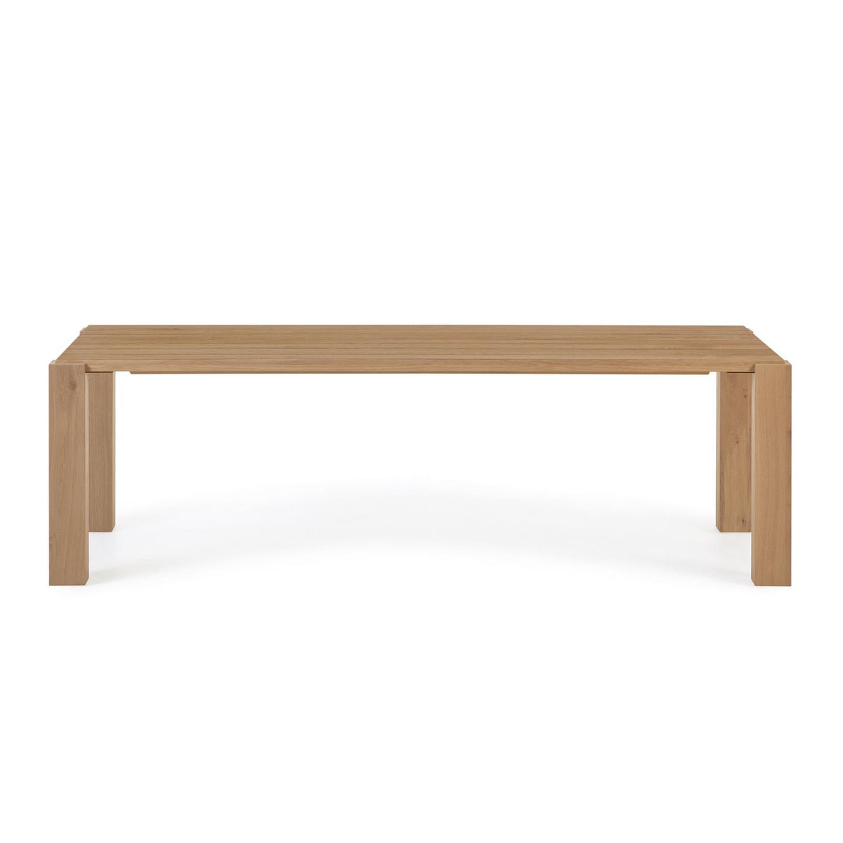 Rektangulært Deyanira spisebord fra Kave Home i natur egefinér og egetræ, 220x110 cm