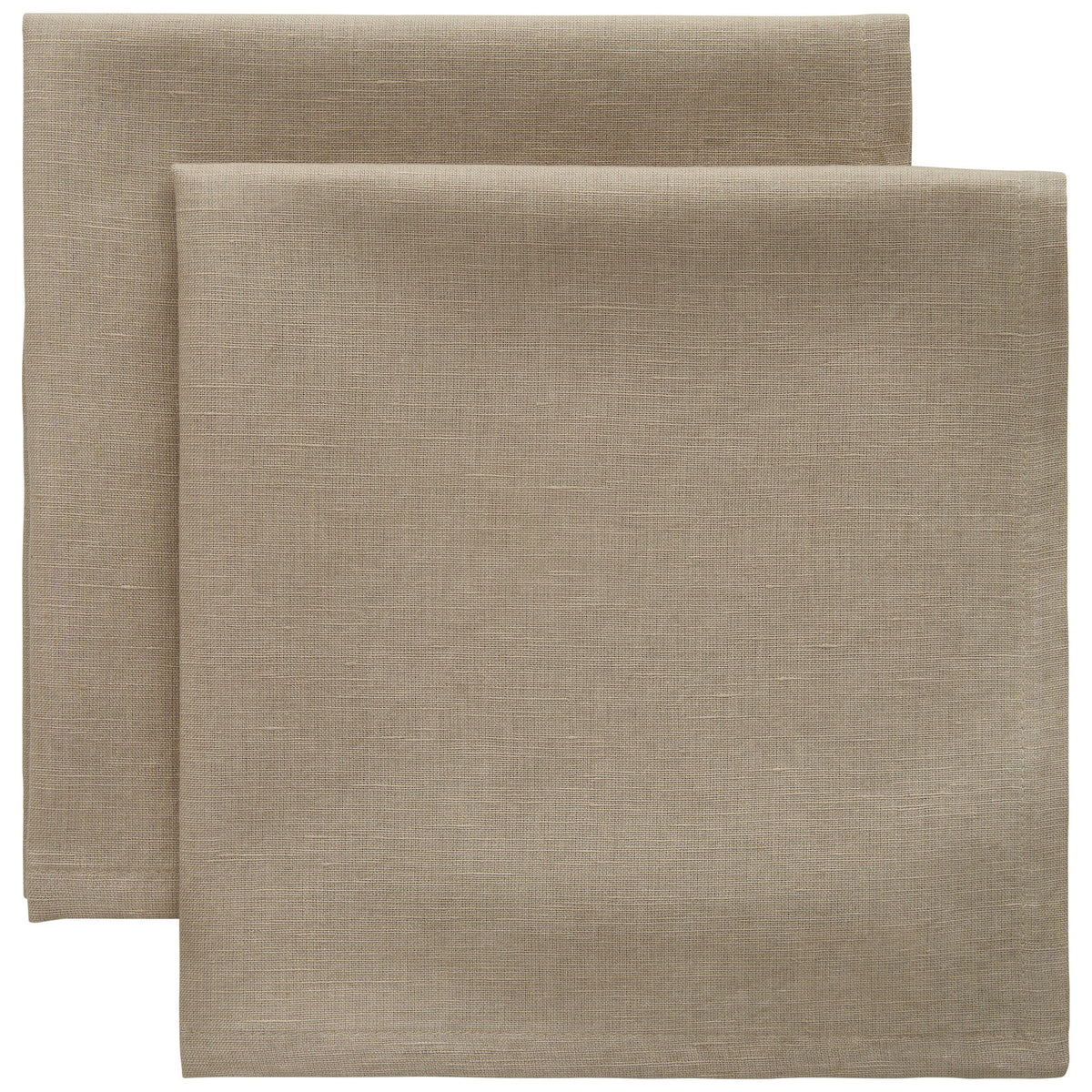 Beige Florence-servietter fra Decotique i hør og bomuld, sæt med to stk.