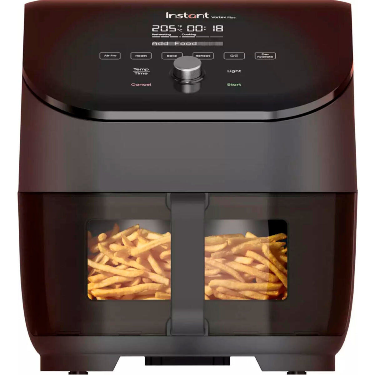 Sort Instant Vortex Plus ClearCook airfryer på 5,7 liter