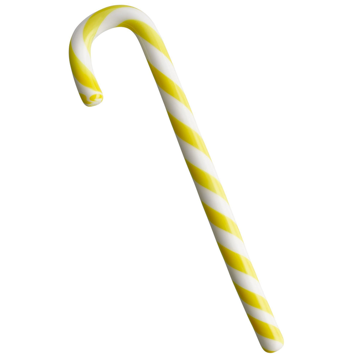 Kosta Boda Polka glasdekoration i hvid og gul, 17 cm