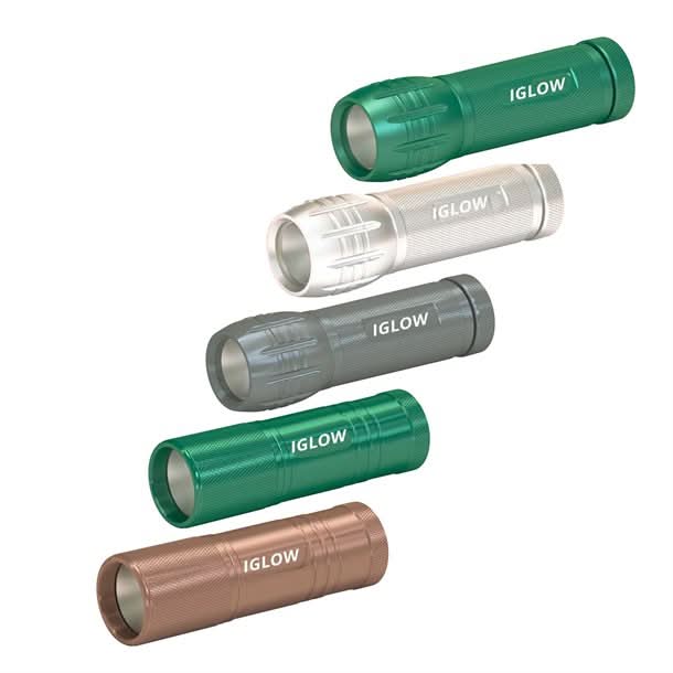Se 5 stk. aluminiums lommelygter på 120 lumen inkl. 5 x 3 stk. AAA batterier - Lygter > Lommelygter - IGLOW - Spotshop ✔ Kæmpe udvalg i  IGLOW ✔ Hurtig levering: 1 - 2 Hverdage samt billig fragt - Varenummer: SPSH-IGLOW5stk og barcode / Ean:  på lager - Udsalg på Lygter > Lommelygter Spar op til 66% - Over 1324 kendte brands på udsalg