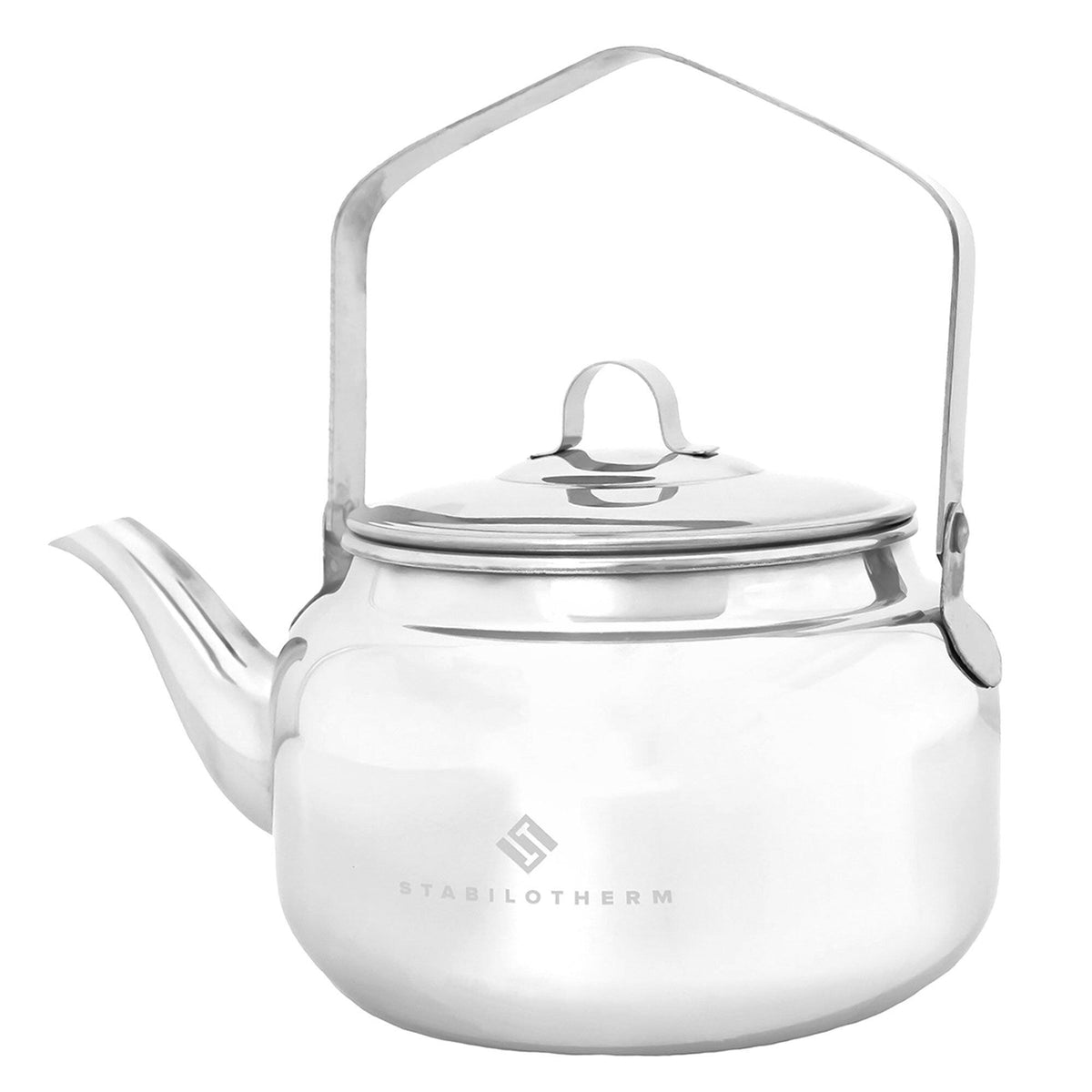 Stabilotherm kaffekande i metal til brug ved bålet, 1 liter