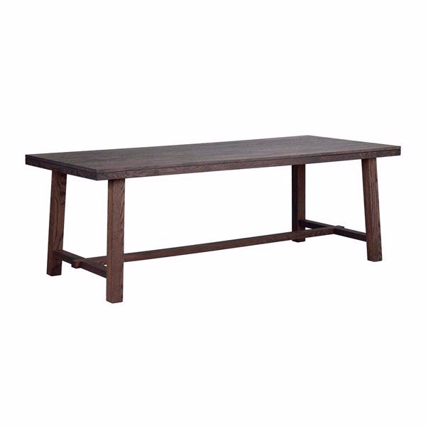 Rowico Home Brooklyn spisebord i mørkebrunt egetræ, 220 x 95 cm