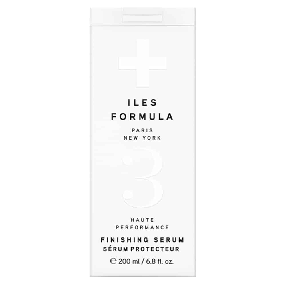 Iles Formula Finishing Serum i 200 ml flaske med tucumafrøsmør, macadamiaolie og silke