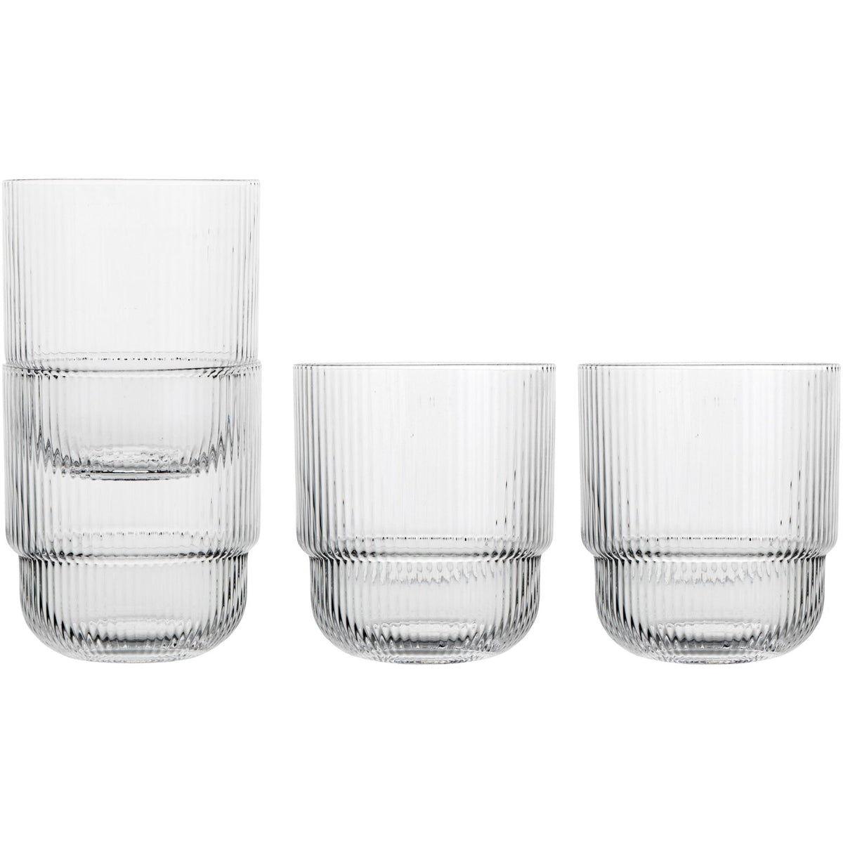 Sagaform Blanka vandglas, 4-pak, 40 cl hver, i stilrent design