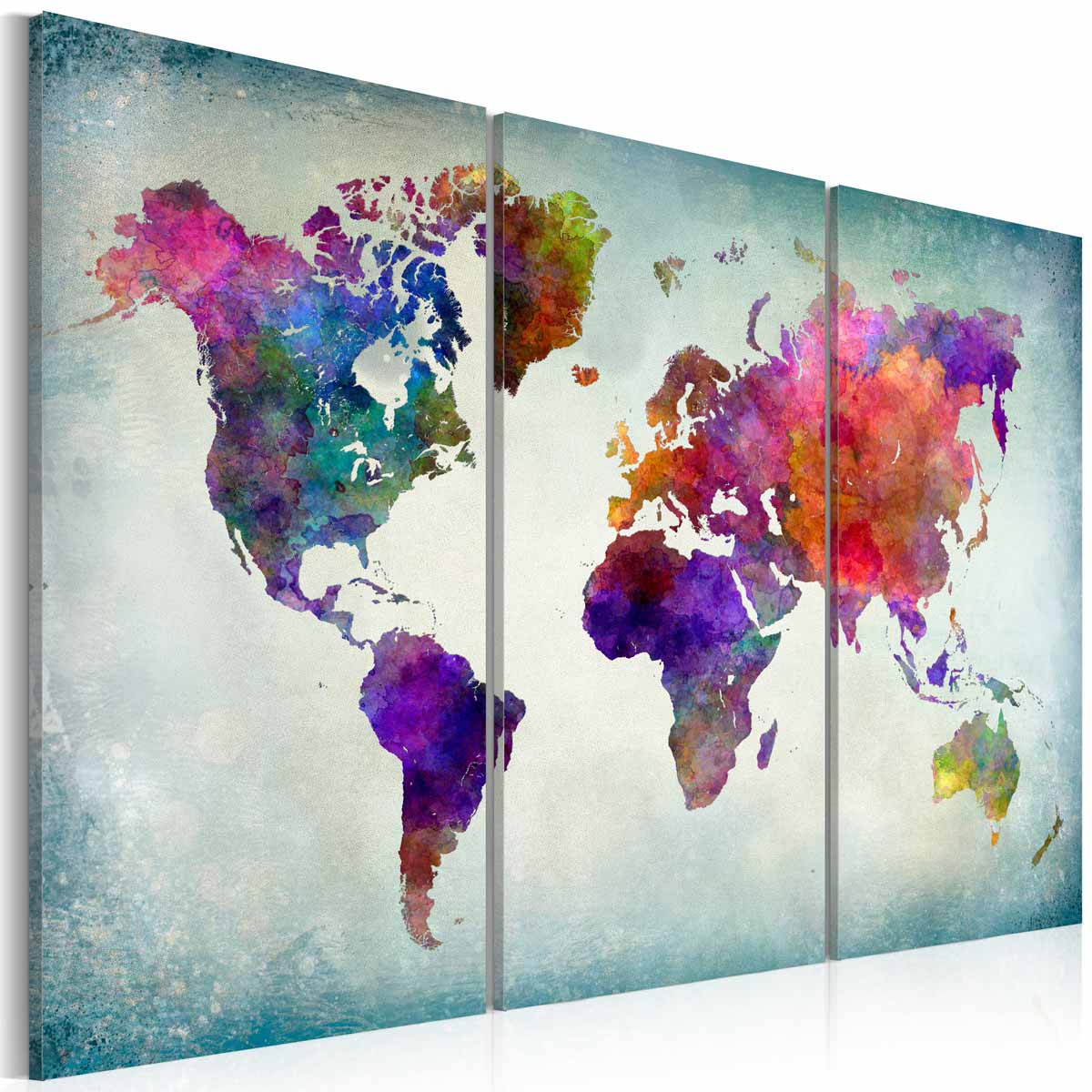 Se ARTGEIST Verdenskort i farver billede - multifarvet print, 3-delt - Flere størrelser 120x80 ❤ Kæmpe udvalg i Artgeist - Køb online på udsalg og tilbud lige nu ❤ Billig fragt og hurtig levering - Varenummer: Boboonline-30444-4893 og barcode / Ean: 5903143942198 på lager - Udsalg på Interiør,Billeder og andet til væggen,Verdenskort Få op til 63% i rabat - Find over 1.798 brands på udsalg