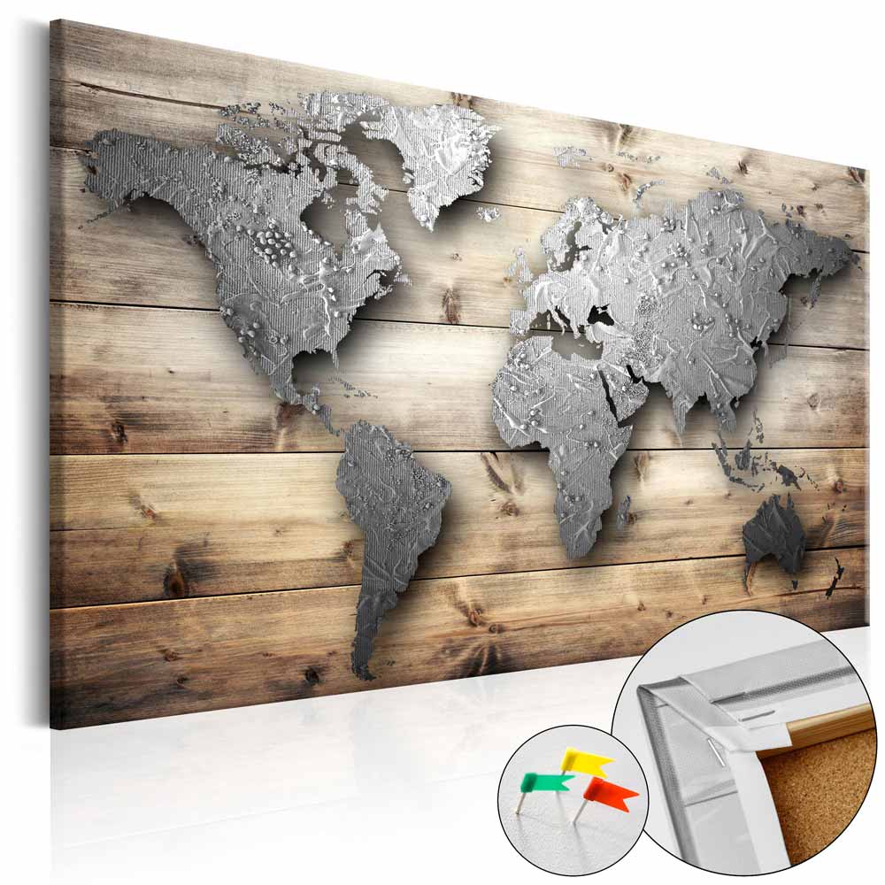 Se ARTGEIST Silver World verdenskort billede - sølv/natur print på kork (80x120) ❤ Kæmpe udvalg i Artgeist - Køb online på udsalg og tilbud lige nu ❤ Billig fragt og hurtig levering - Varenummer: Boboonline-30458 og barcode / Ean: 5903143930478 på lager - Udsalg på Interiør,Billeder og andet til væggen,Billeder,Billeder - Kork,
Verdenskort,
Opslagstavler,
Billeder,
Billeder og andet Spar helt op til 79% - Stort udsalg på over 739 brands