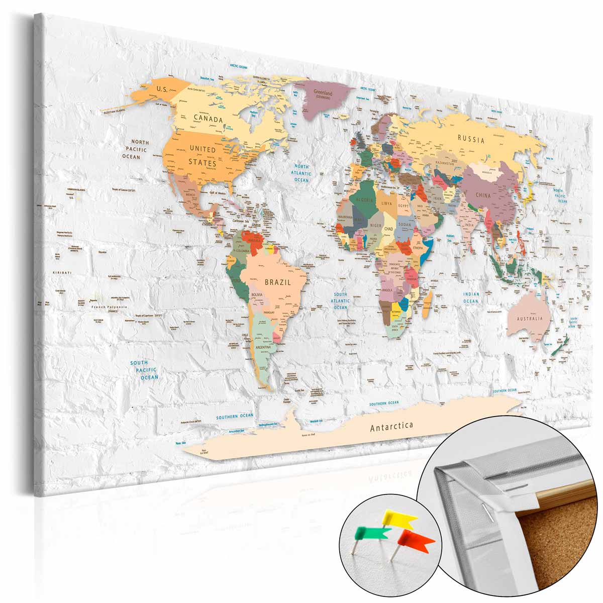Se ARTGEIST World's Walls verdenskort billede - multifarvet print på kork (60x90) ❤ Kæmpe udvalg i Artgeist - Køb online på udsalg og tilbud lige nu ❤ Lav fragtpris og hurtig levering - Varenummer: Boboonline-30470 og barcode / Ean: 5903143933233 på lager - Udsalg på Interiør,Billeder og andet til væggen,Billeder,Billeder - Kork,
Verdenskort,
Opslagstavler,
Billeder,
Billeder og andet Få op til 63% i rabat - Find over 1.798 brands på udsalg