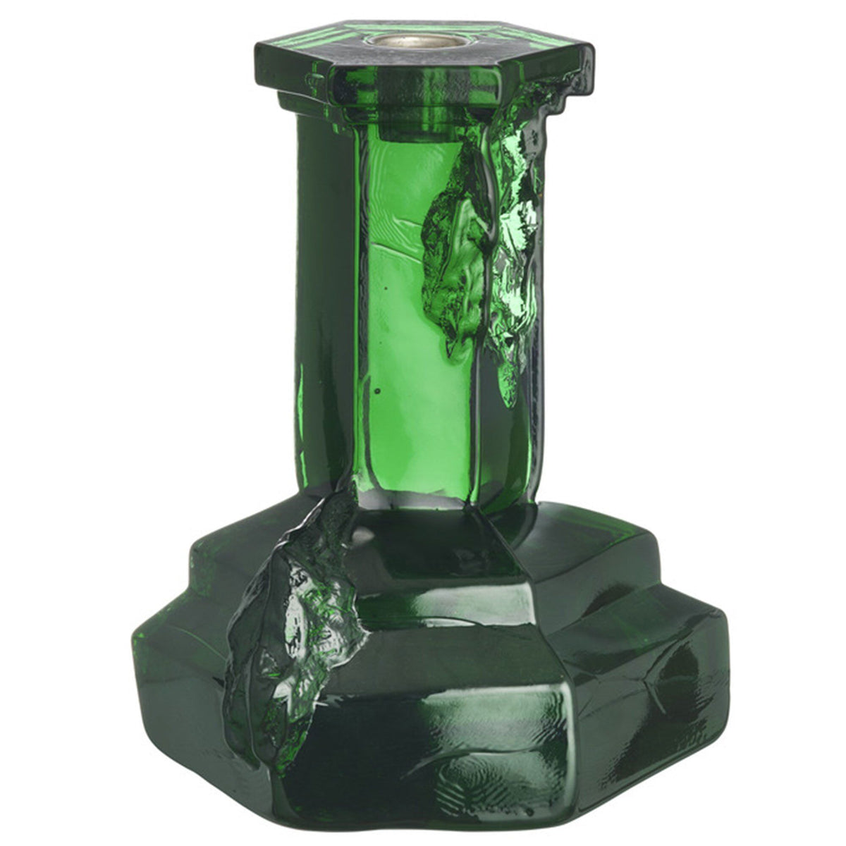 Kosta Boda Rocky Baroque lysestage på 175 mm i emerald green