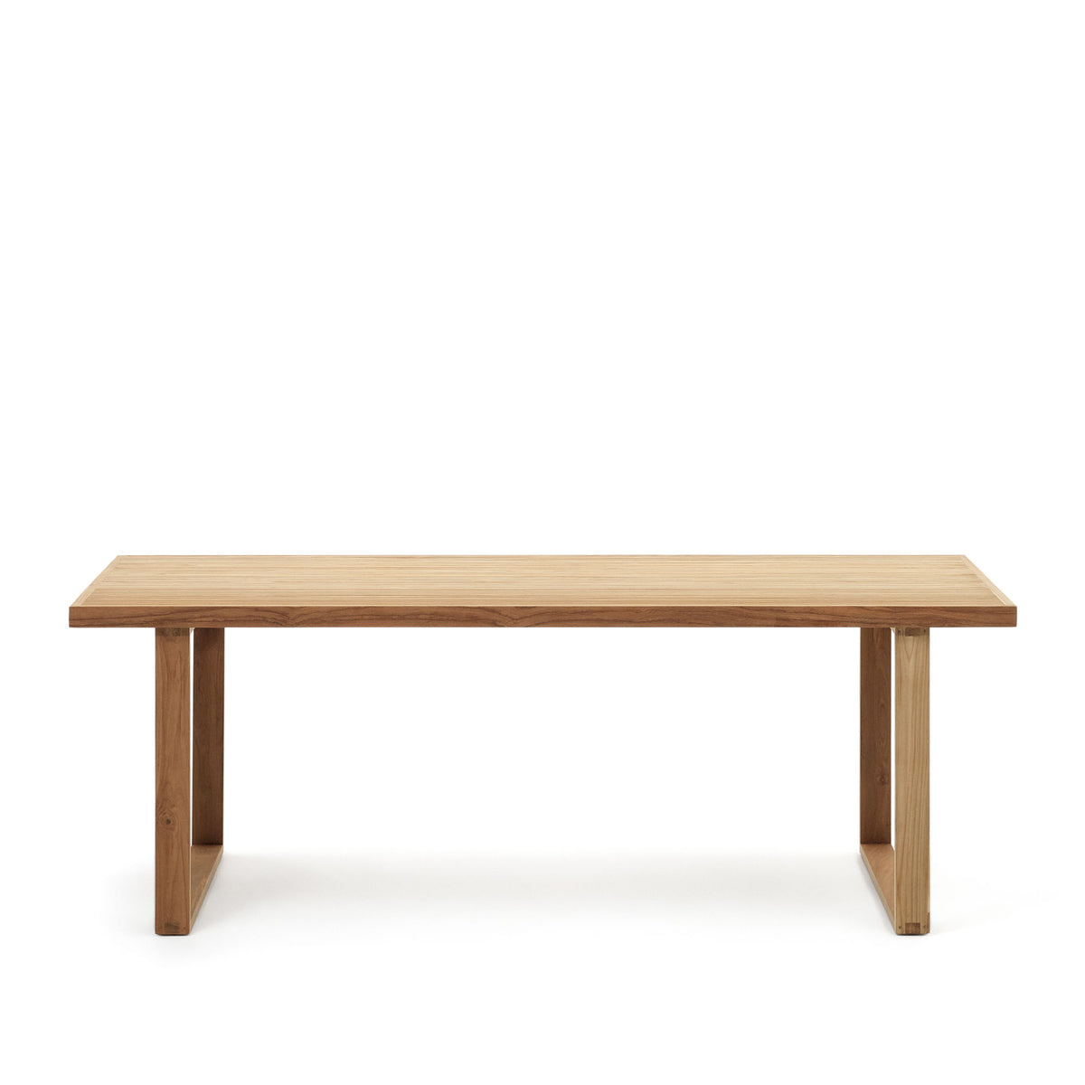 Kave Home Canadell rektangulært havebord i genbrugs teaktræ, 220x100 cm