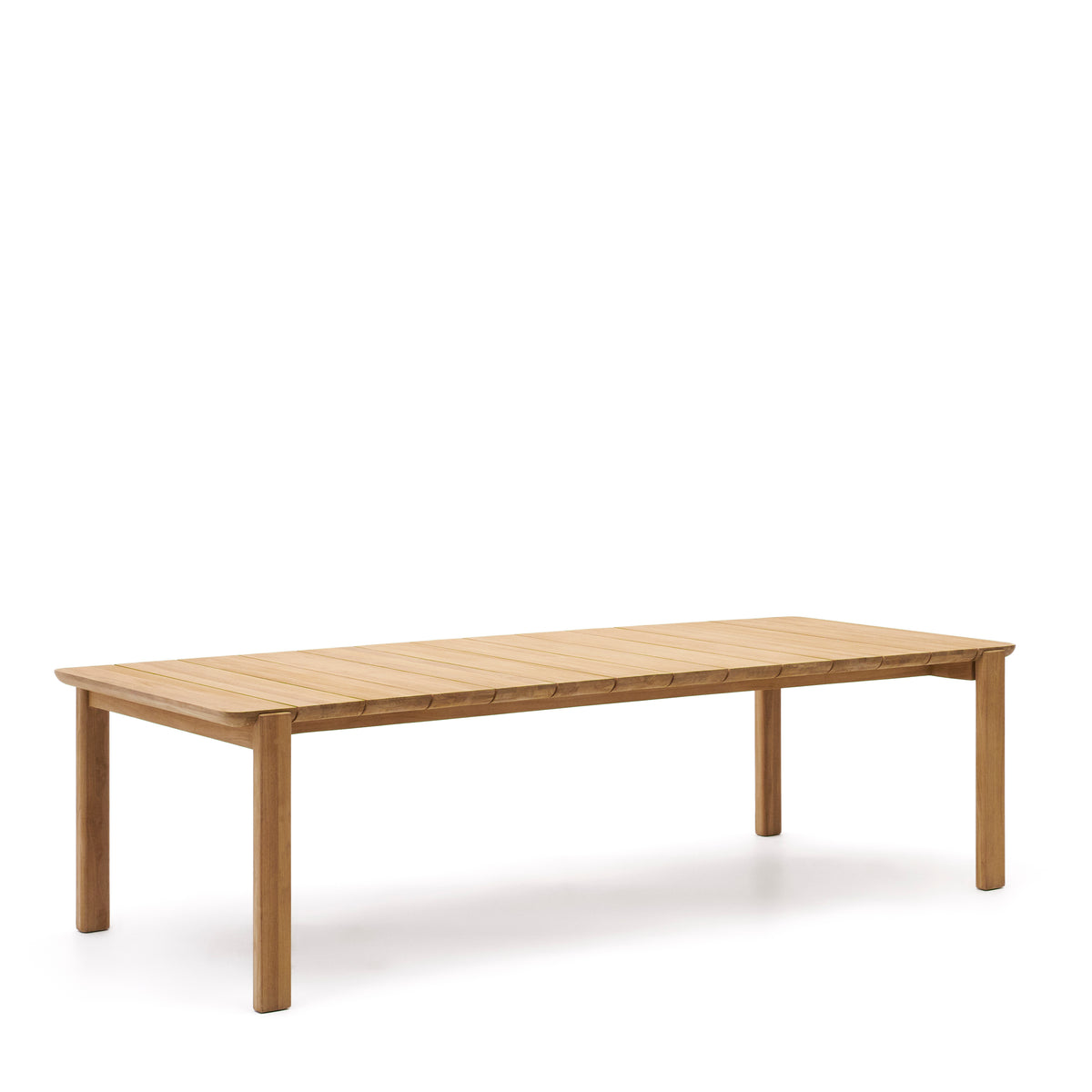 Rektangulært havebord Icaro i natur teaktræ fra Kave Home, 280 x 112 cm