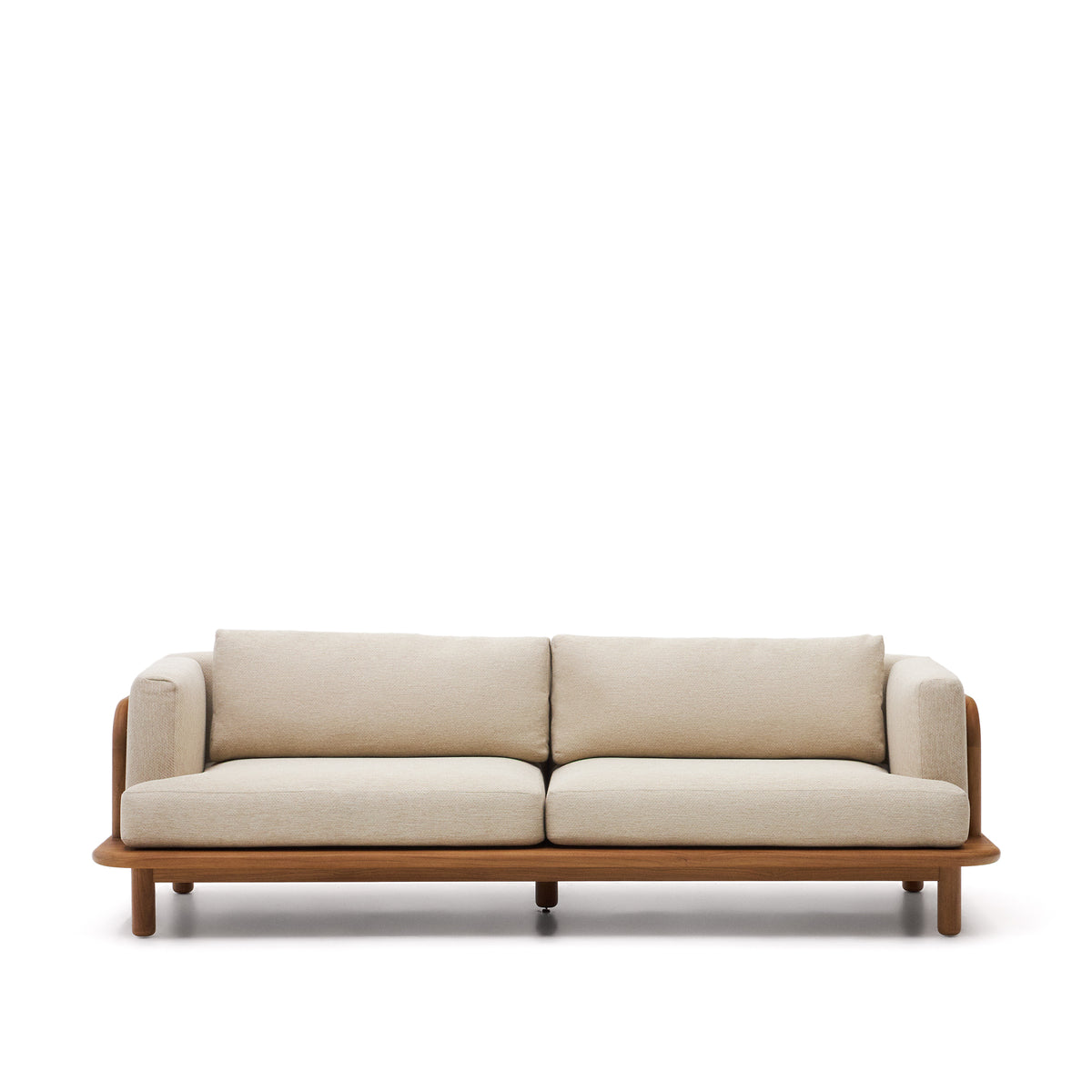 Kave Home Turqueta 3 pers. sofa i natur teaktræ, 230 cm