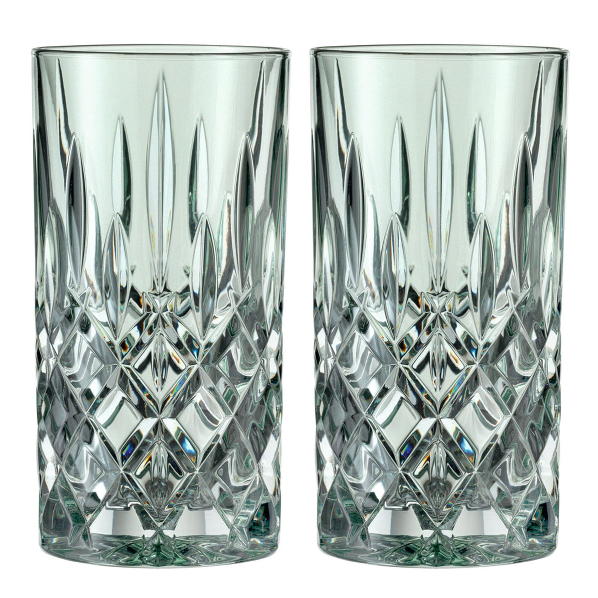To mintfarvede Nachtmann Noblesse longdrinkglas