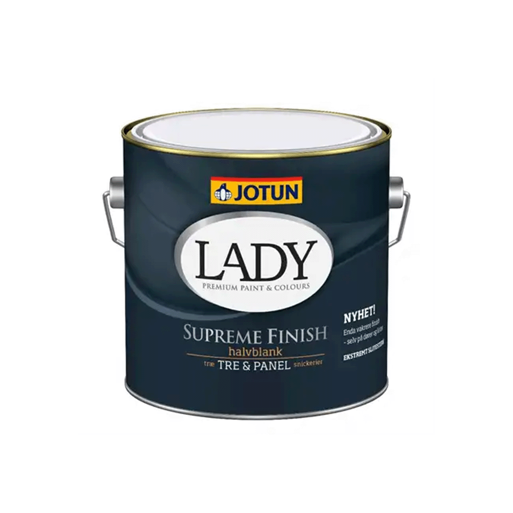 Jotun Lady Supreme Finish indendørs træmaling, halvblank 40, 2,7 liter