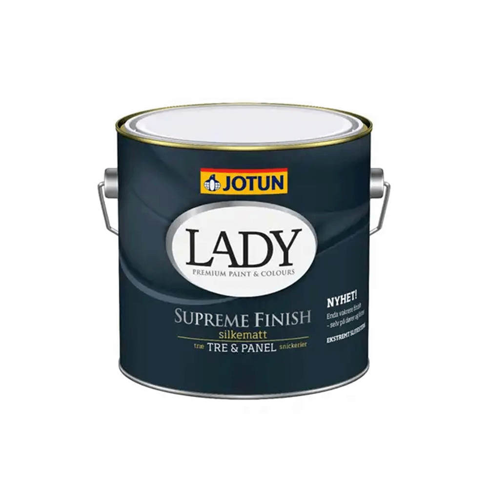 Jotun Lady Supreme Finish indendørs træmaling, silkemat 15, 2,7 liter