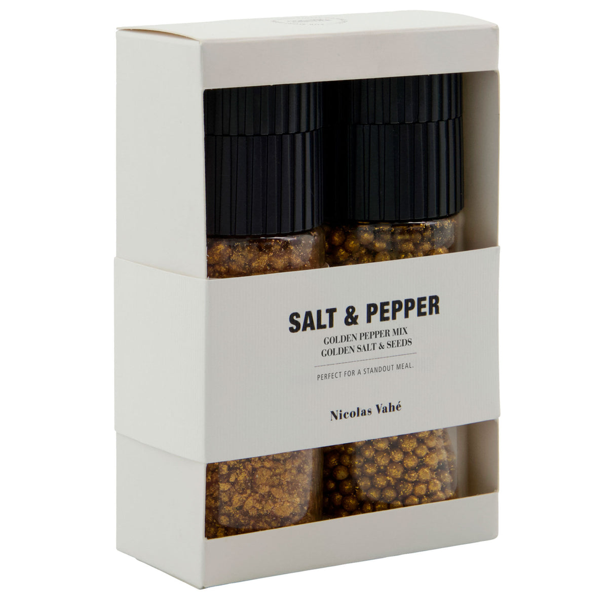 Nicolas Vahé gaveæske med Golden Pepper Mix og Golden Salt til madlavning