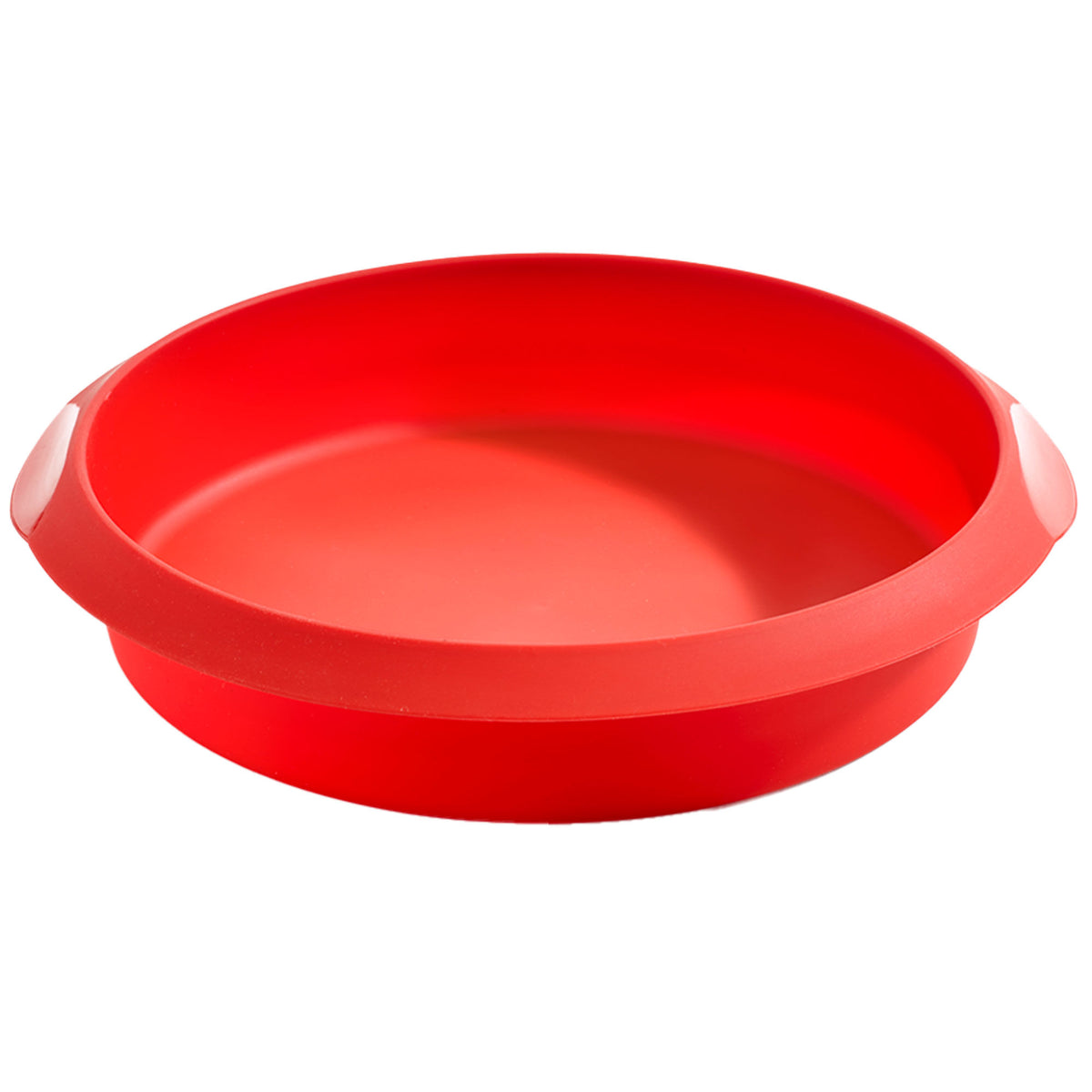 Rød rund kageform i silikone fra Lékué, diameter 26 cm